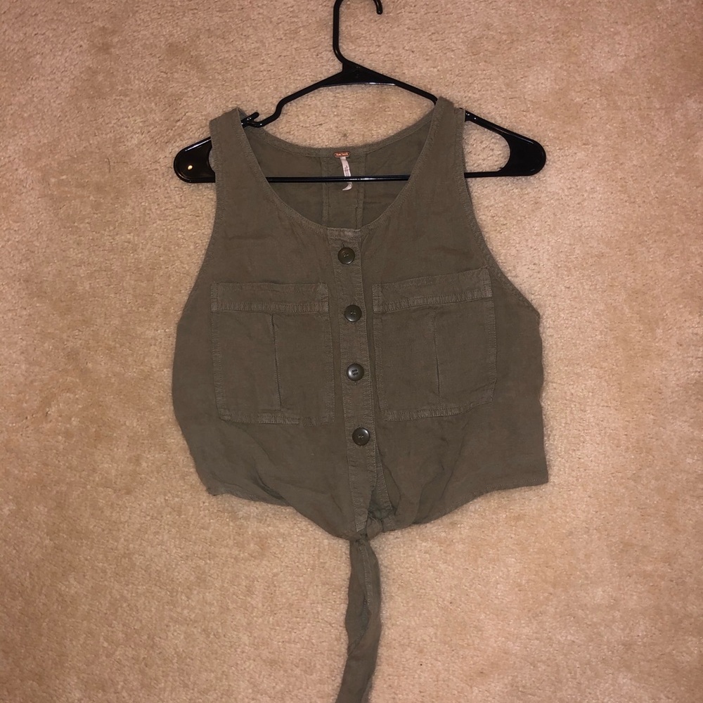 Free People Green Tank